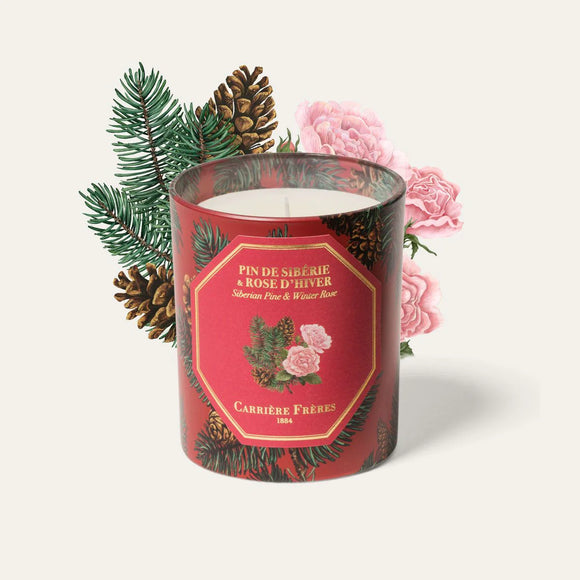 Siberian Pine & Winter Rose Scented Candle